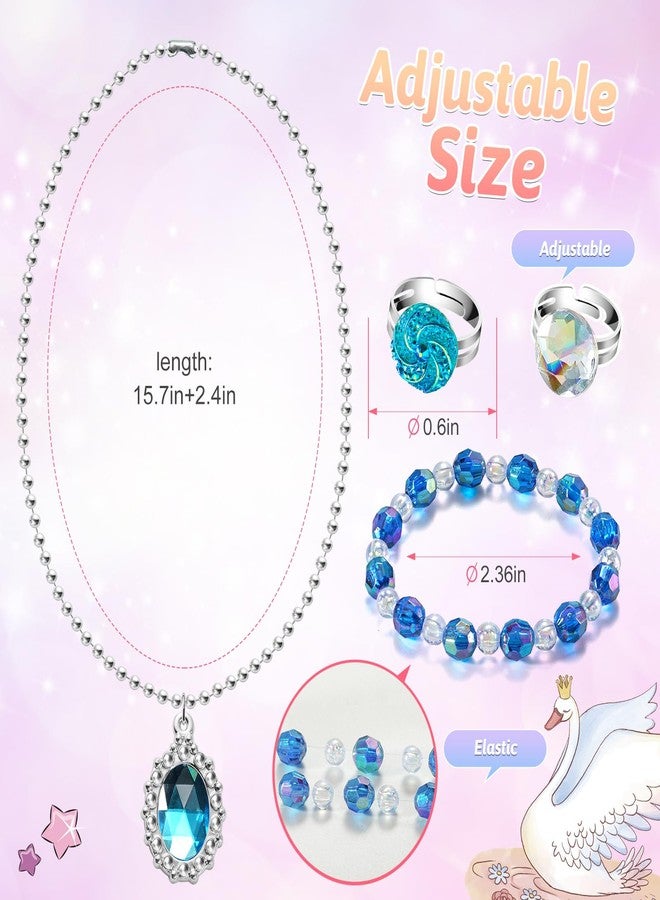 xFFFun 36pcs Princess Play Jewelry Set for Little Girls Ages 4-6, Kids Costume Dress Up Jewelry Necklace Bracelet Rings for Toddlers, Childrens Princess Valentines Party Favors Gift 3 4 5 6 7 8 Year Old Girl - Image 2